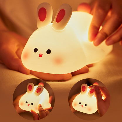 Cute LED Touch Sensor Rabbit Night Light for Kids