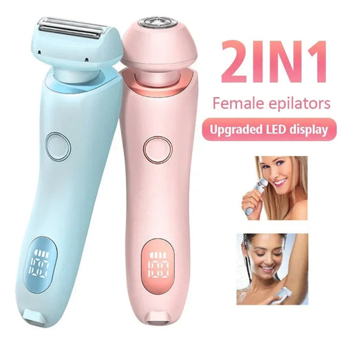 2-in-1 USB Rechargeable Hair Removal Epilator & Trimmer for Women